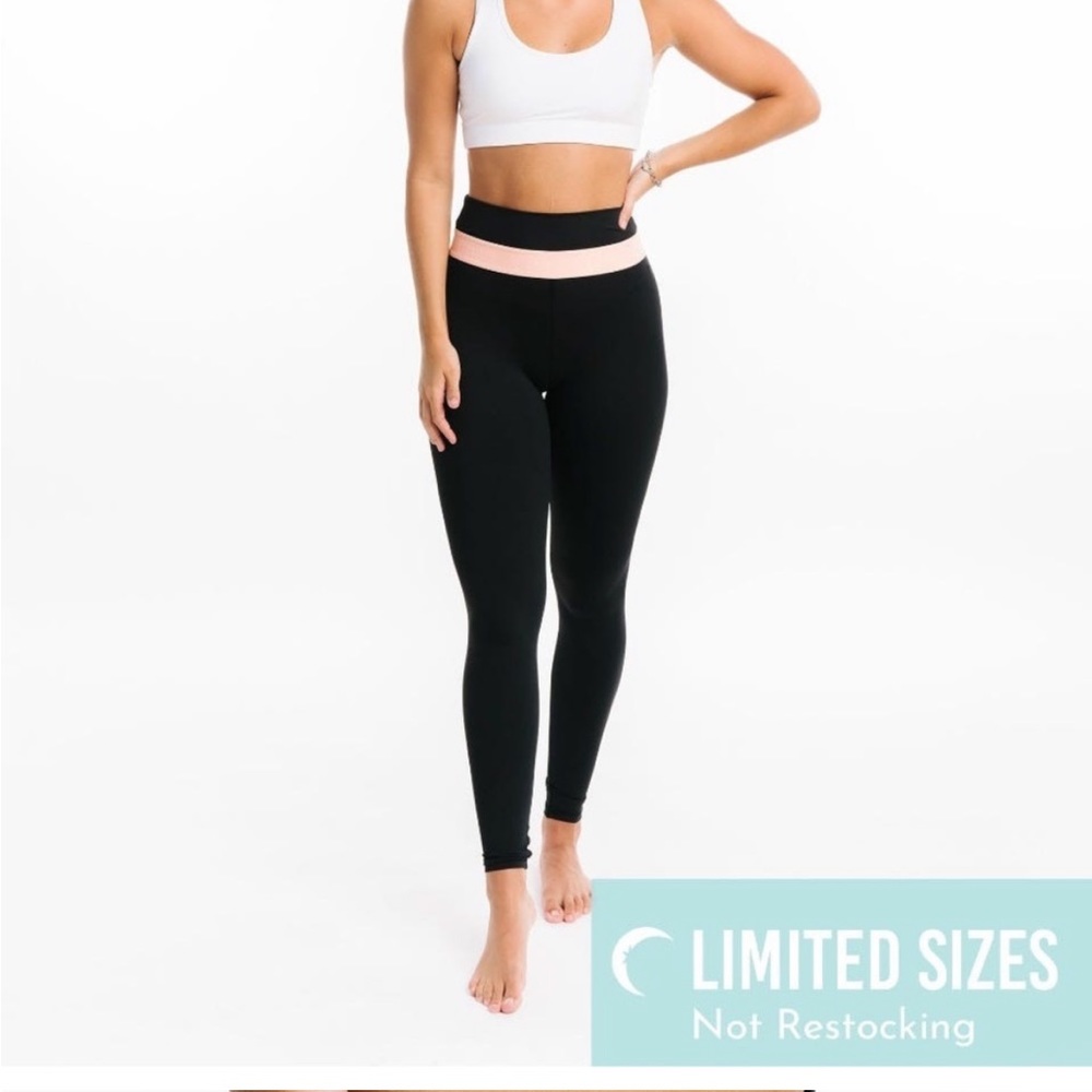 Zyia peach band black light n tight hi rise legging